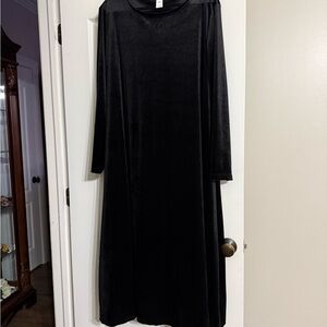 Elegant Black Velvet Dress